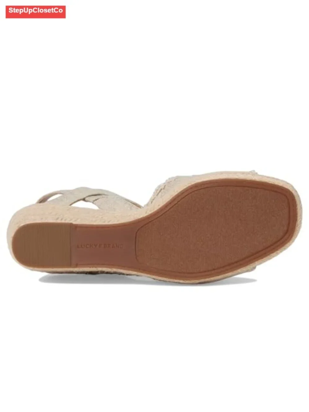 Textile Espadrille Wedge Sandal with Ankle Strap